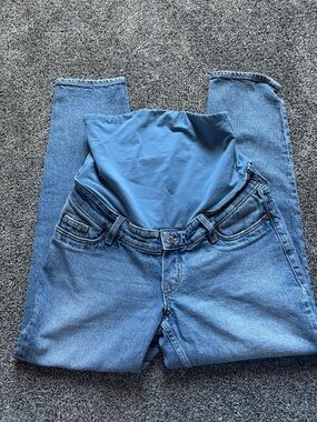 H&M Blue Straight-Leg Maternity Jeans